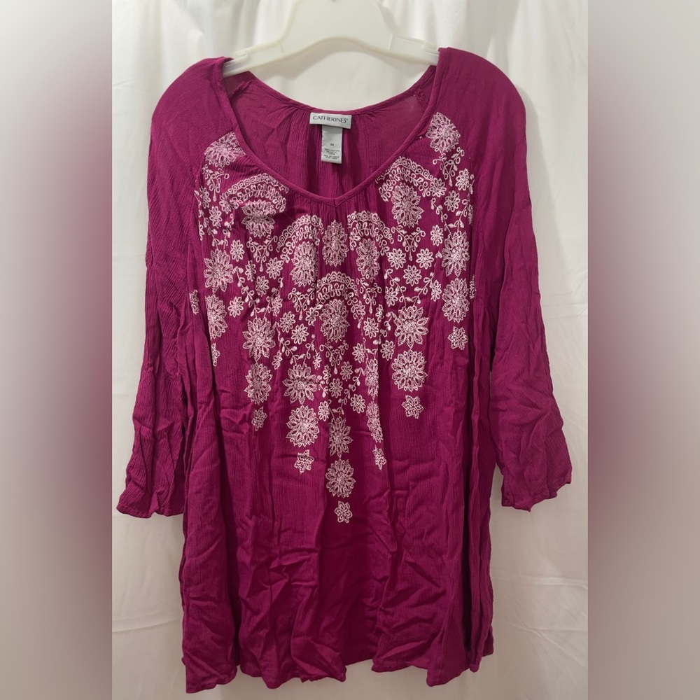 Catherines 3x slit sleeve top
